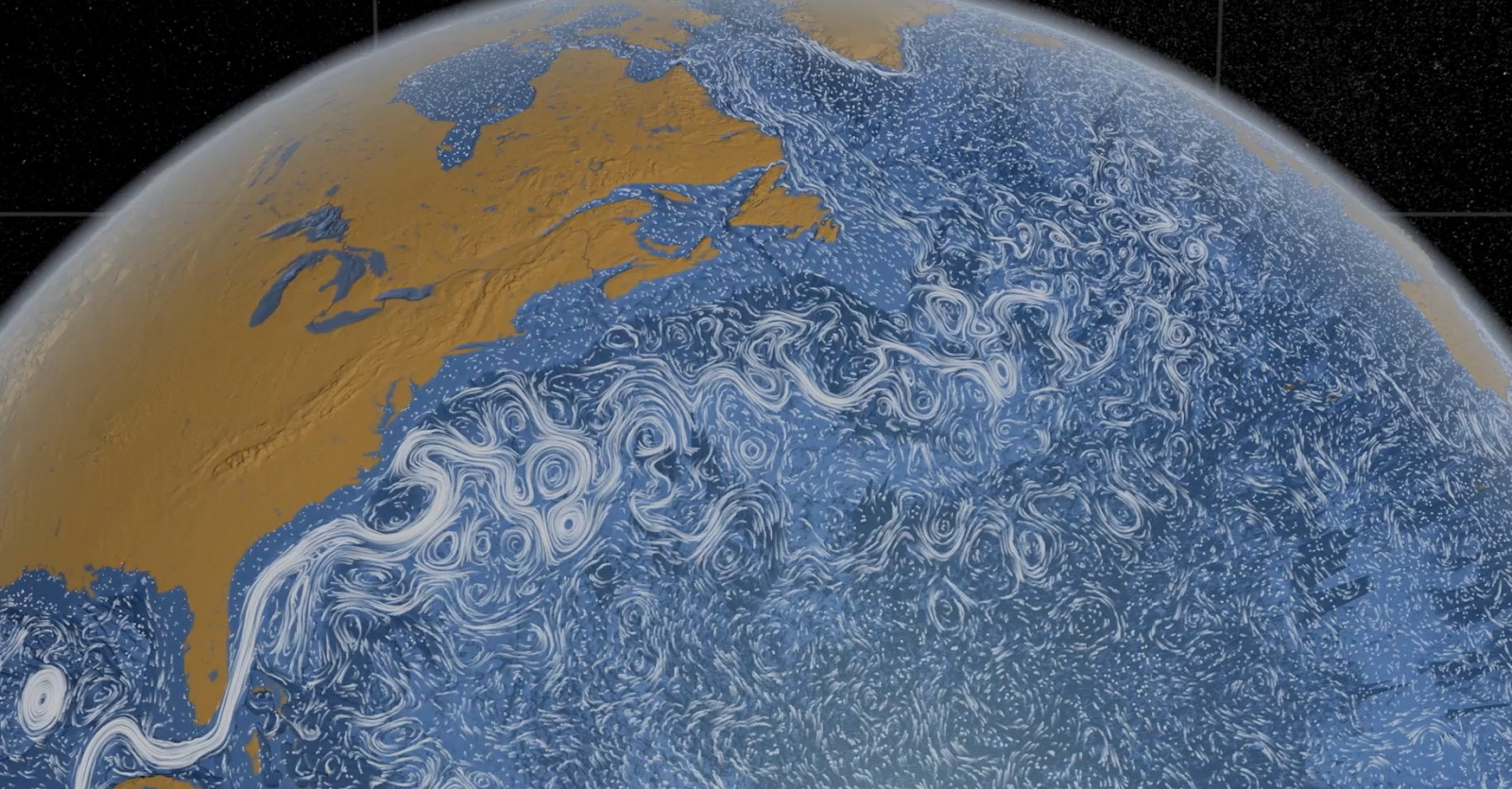 Scientific visualisation of global ocean currents